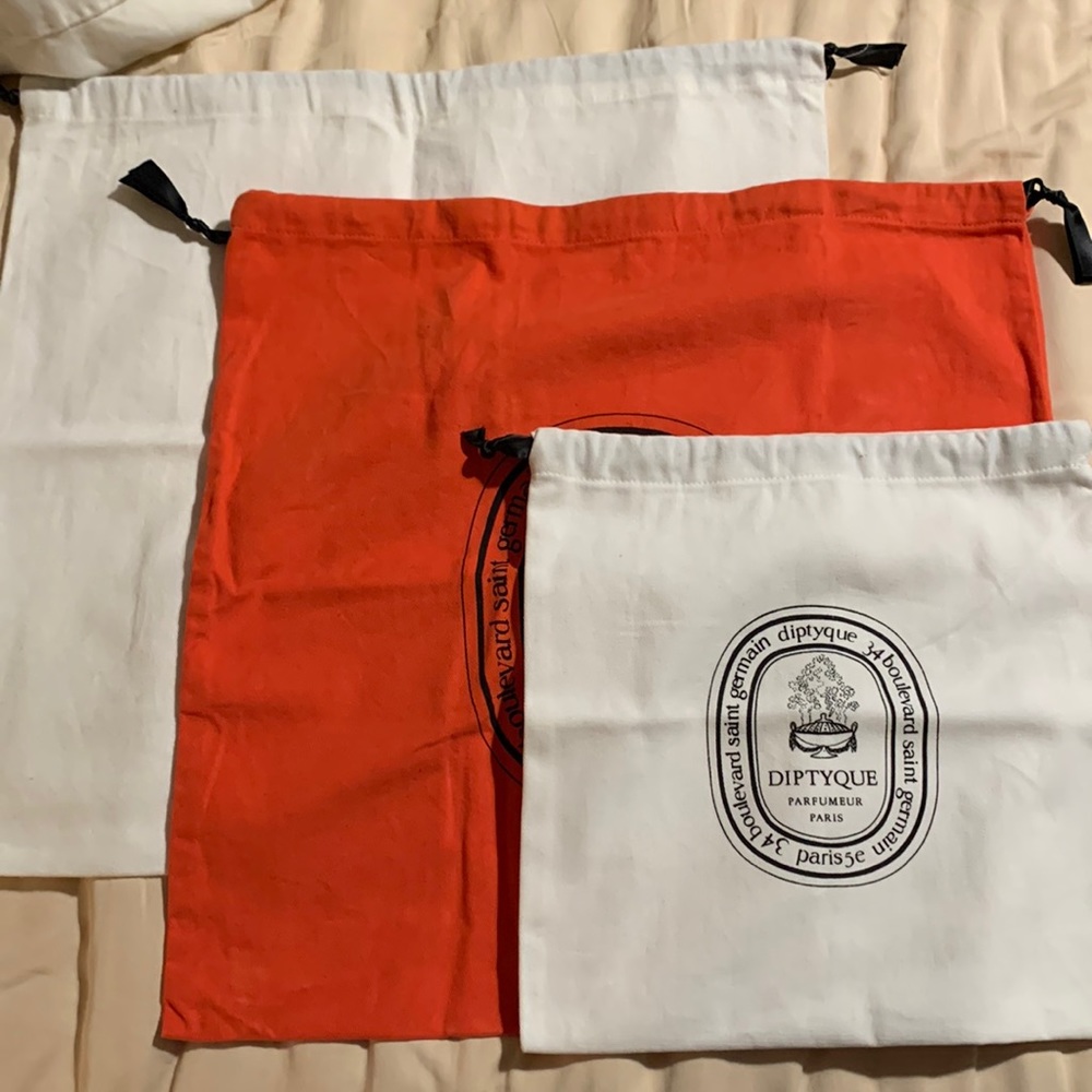 Diptyque drawstring dustbags / gift bags x 3